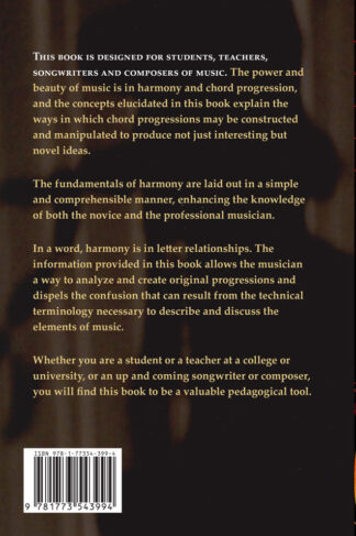 Gray’s Handbook of Harmony: A Primer for Students and Teachers of Music Back cover by Glenn Gray
