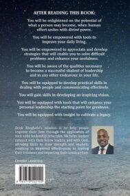 Back Cover of The Making of a Leader by Erick Shogholo