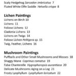 Mushrooms and Lichens by Joan Sherman Table of Contents Page