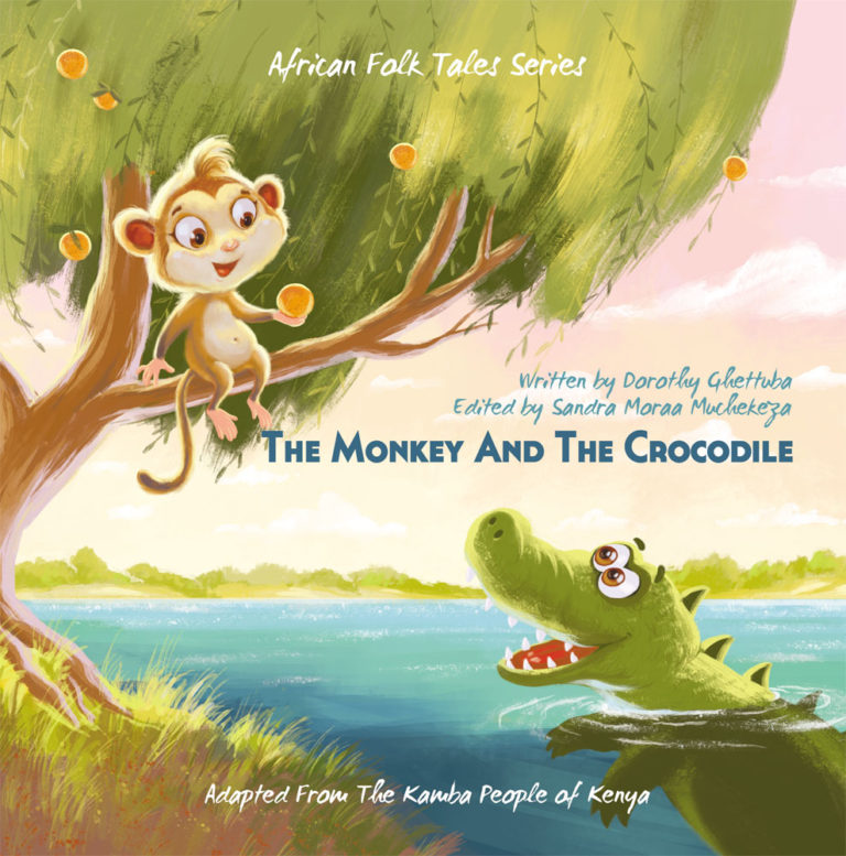The monkey and the Crocodile by Asili Kids Front Cover