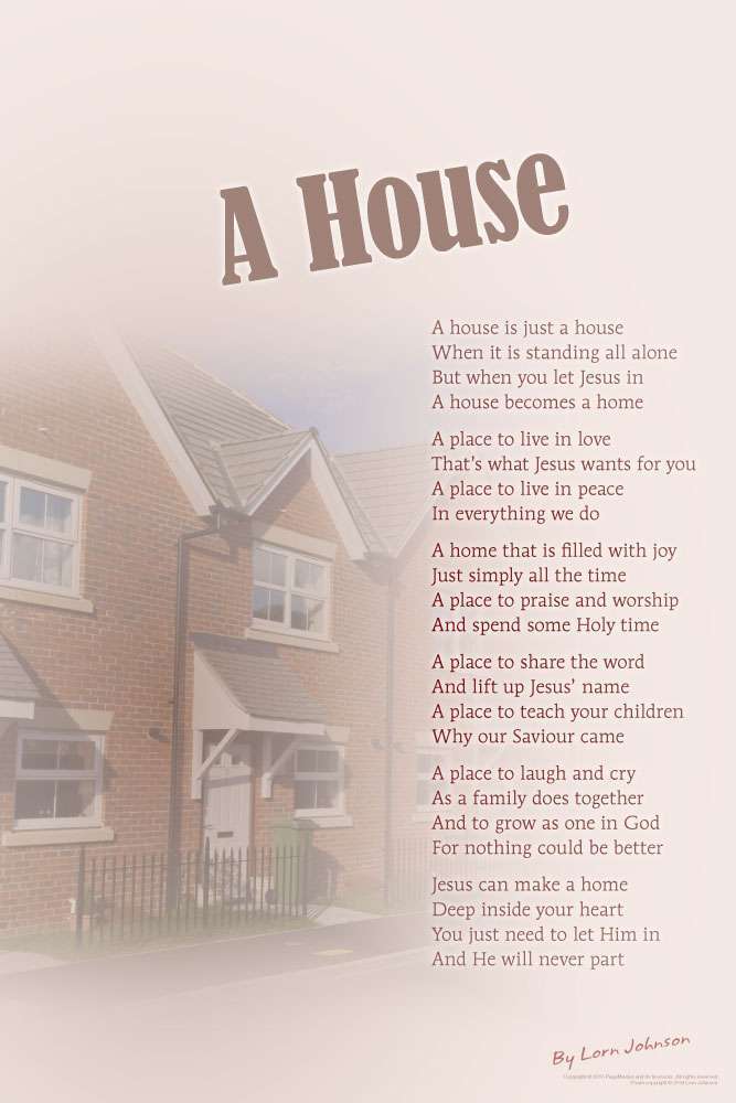 A House poster by poet Lorn Johnson