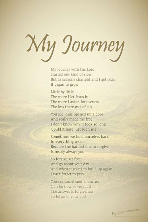 My Journey poster by poet Lorn Johnson