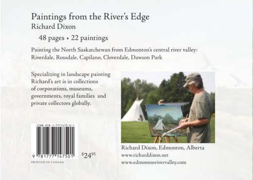 back cover of paintings from the river's edge by richard dixon