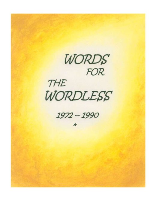 Words for the Wordless 1972-1990 by Diane Robitelle