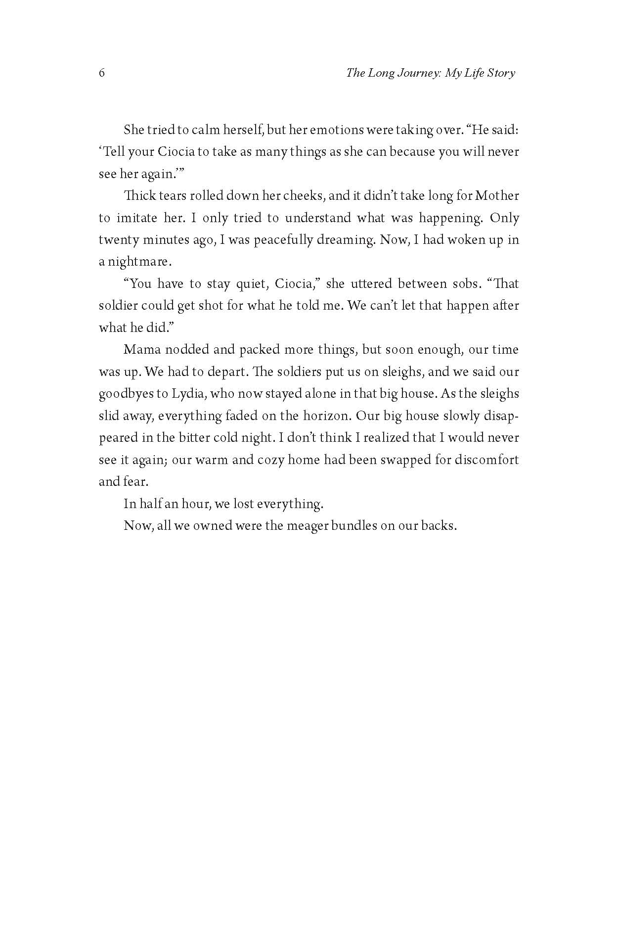 The Long Journey pages