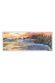 Sunset Waters by Elaine Tsuruda pointillism art print