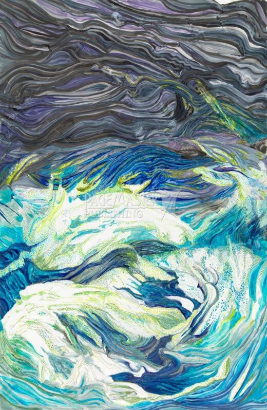 Splash by Elaine Tsuruda pointillism art print