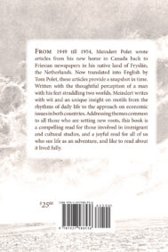 Back Cover of De Siedder/ The Sower by Meinder Polet and Tom Polet