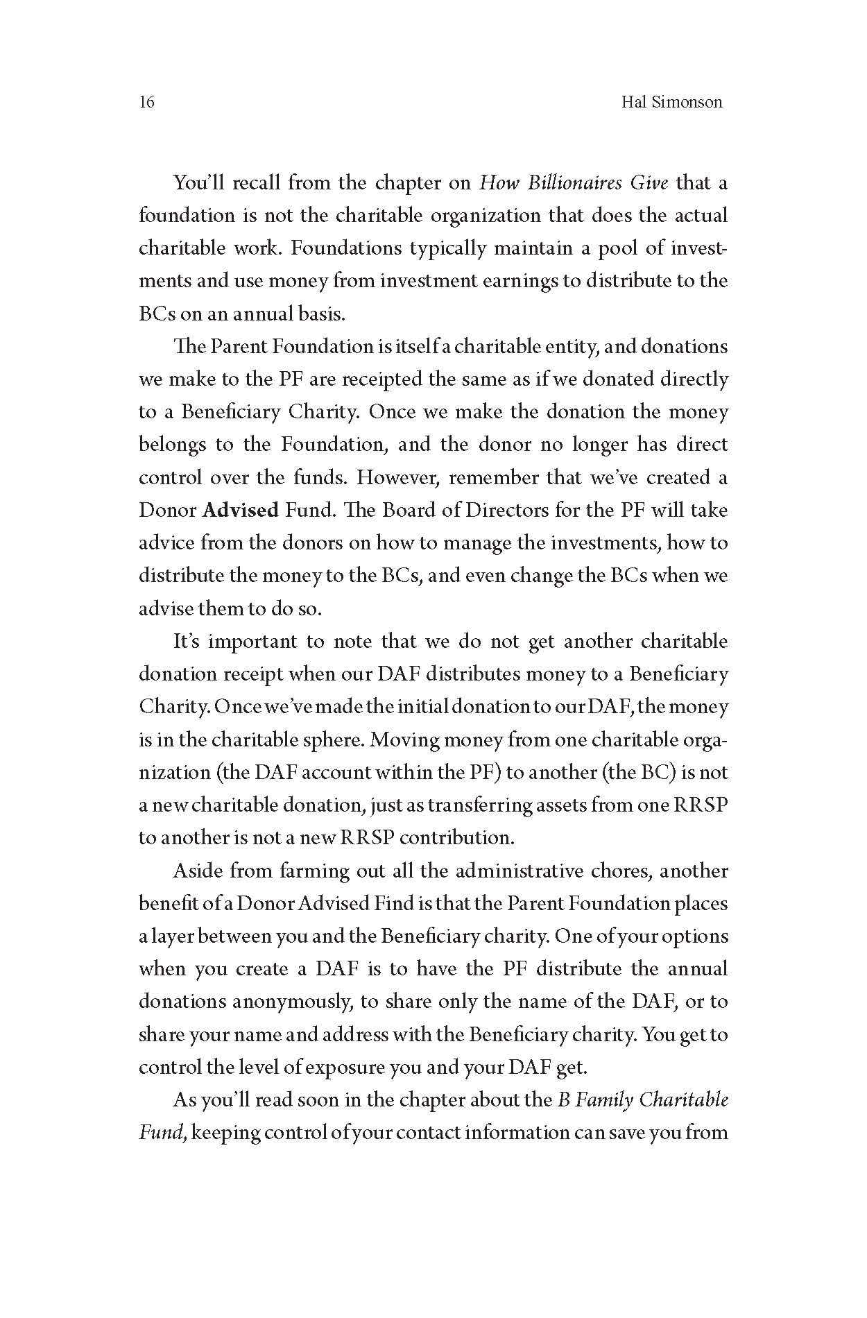 Pages from How to Give Like a Billionaire by Hal Simonson