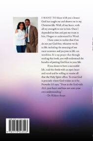 Back Cover of Put God First by Dr. Kidane Araya