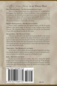 Front Cover of Letters From Jesus - I Thesalonians, II Thesalonians, II John, III John, Jude by Glen Carlson back cover