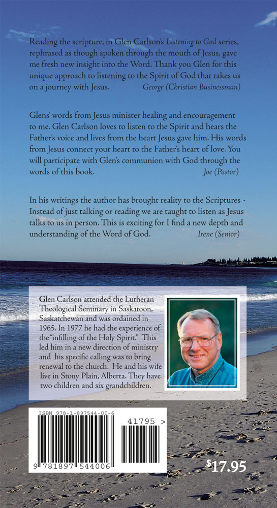 Back Cover of Listening: A Journey with Jesus Day by Day by Glen Carlson