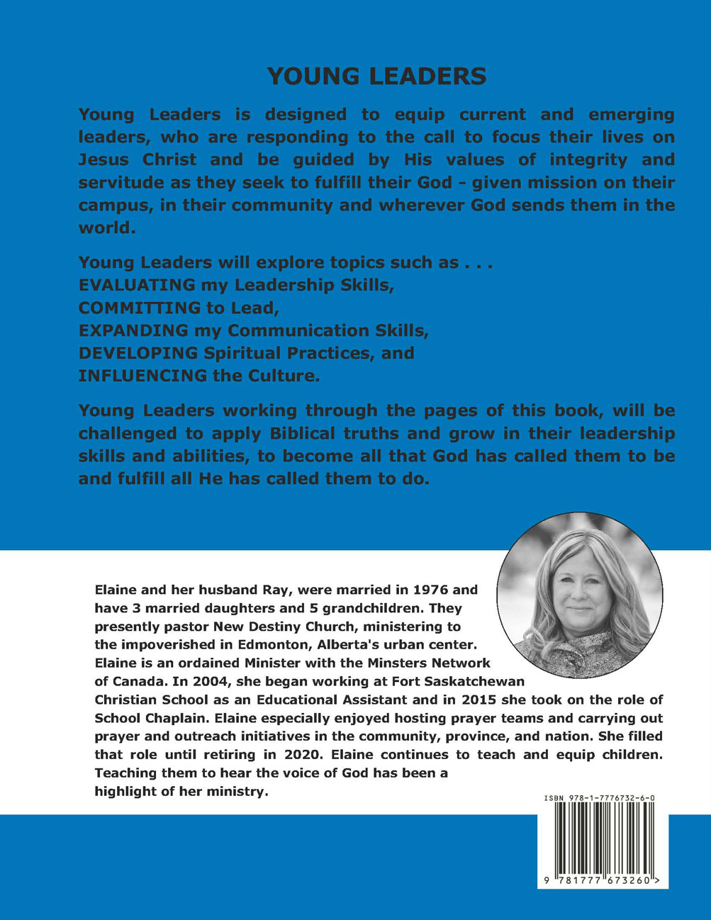 Back Cover of Young Leaders by Elaine Baillie