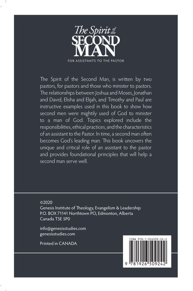 back cover of the spirit of the second man by dr. t. b. neil