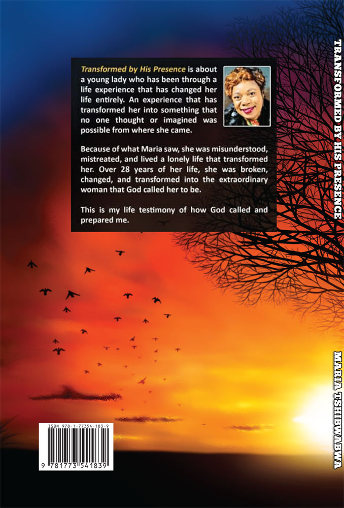 Back Cover of Transformed by His Presence by Maria Tshibwabwa
