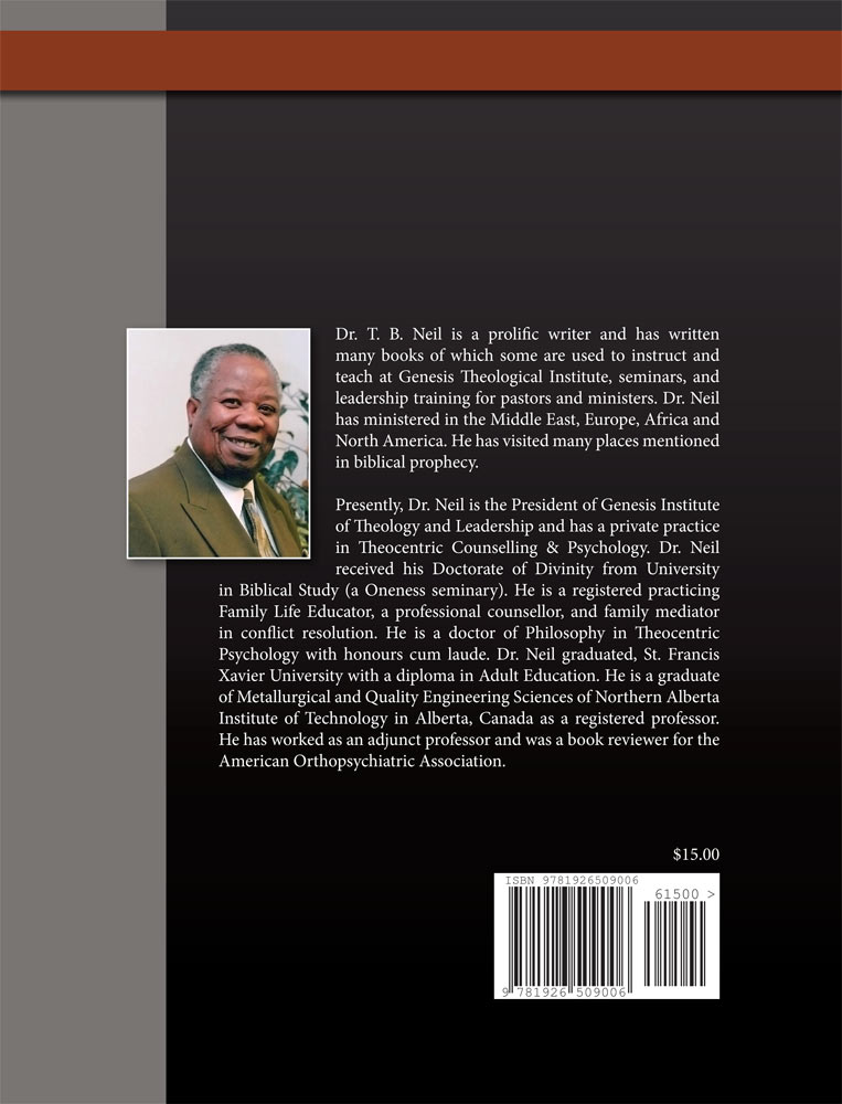 Back Cover of "Armour Bearer Teacher's Manual" by Dr. T. Neil