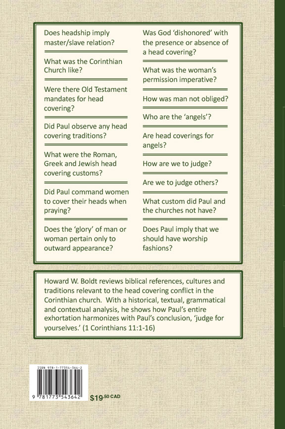 Back Cover of Judge for Yourselves by Howard Boldt