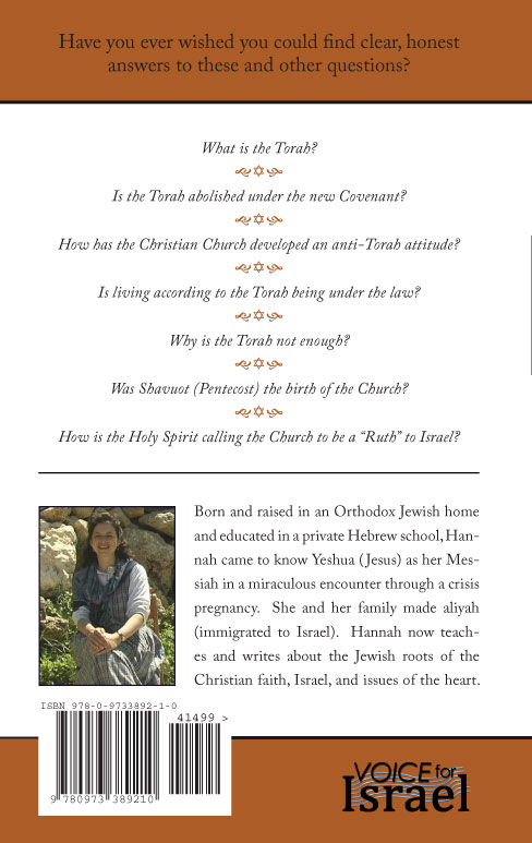 Back Cover of Messiah Revealed in Shavuot by Hannah Nesher