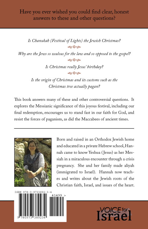 Back Cover of Messiah Revealed in Chanukah by Hannah Nesher