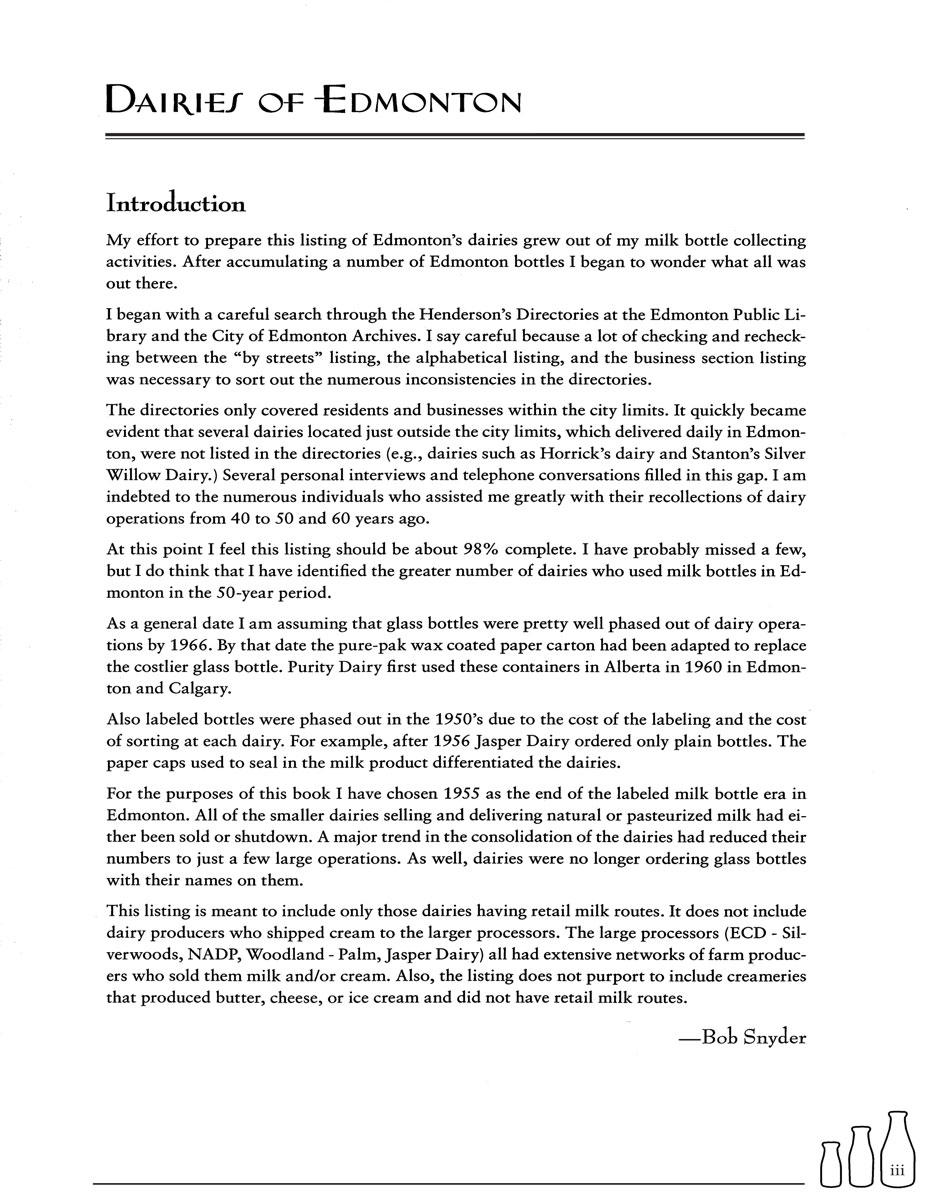Pages from Dairies of Edmonton (3rd Edition) by Bob Snyder