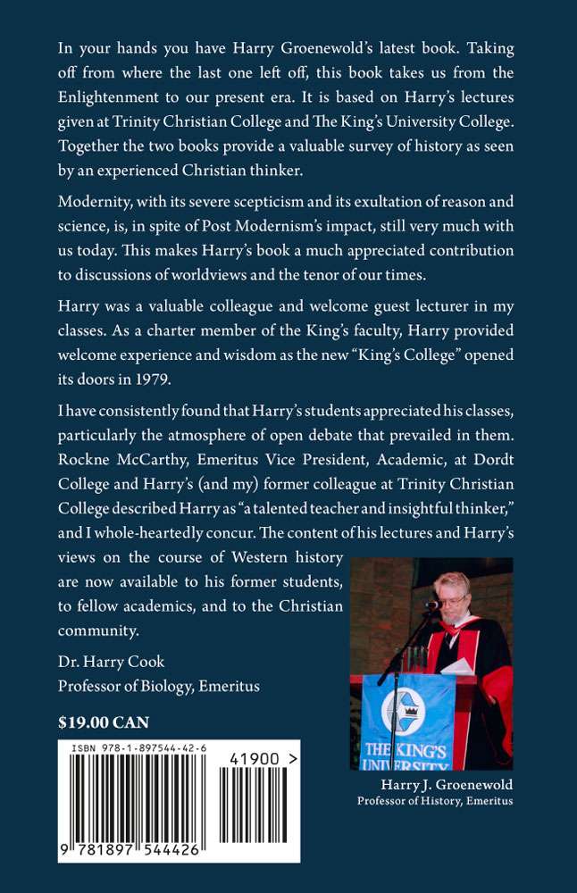 Back Cover of The Triumph of Modernity by Harry J. Groenewold