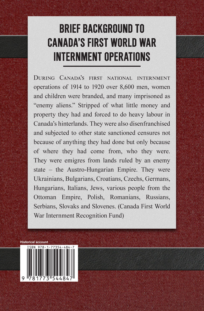 Back Cover of Internee No. 1198 Kapuskasing Camp: Canada First World War Internment Operations by Pylyp Yasnowskii