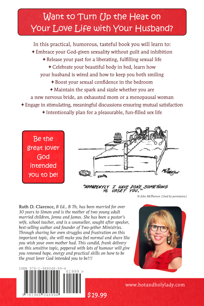 Back Cover of Hot and Holy Lady by Ruth Clarence (Two-Gether Ministries)