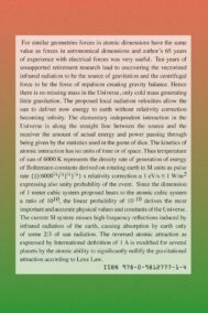 Back Cover of Probabilistic, Exact Physics and Secrets of Gravitation by S.M. Zoledziowski