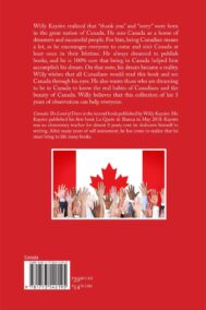 Back Cover of Canada: Land of Doers by Willy Kaysire