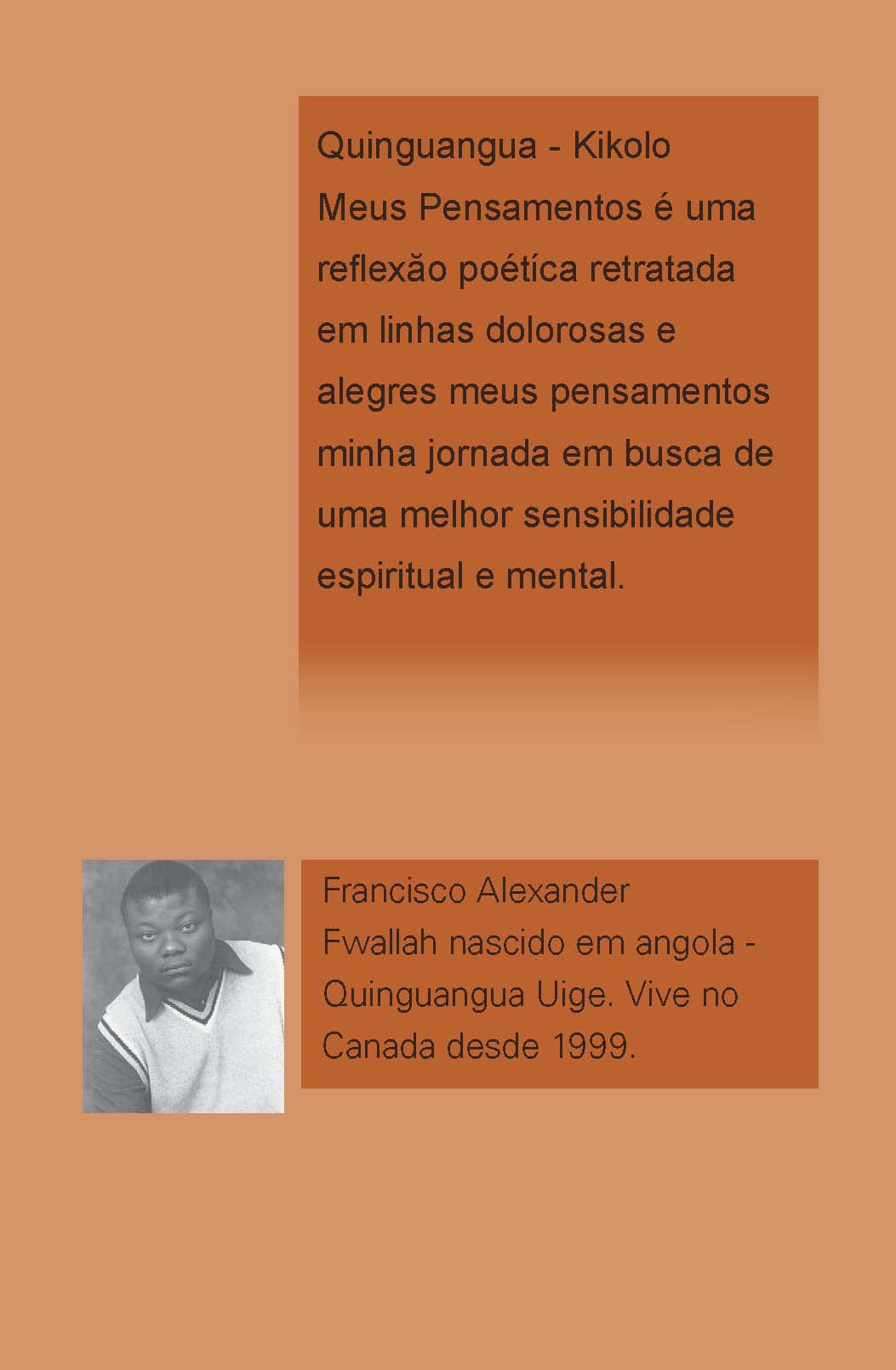 Back Cover of Quinguangua-Kikolo Meus Pensamentos by Francisco Fwallah