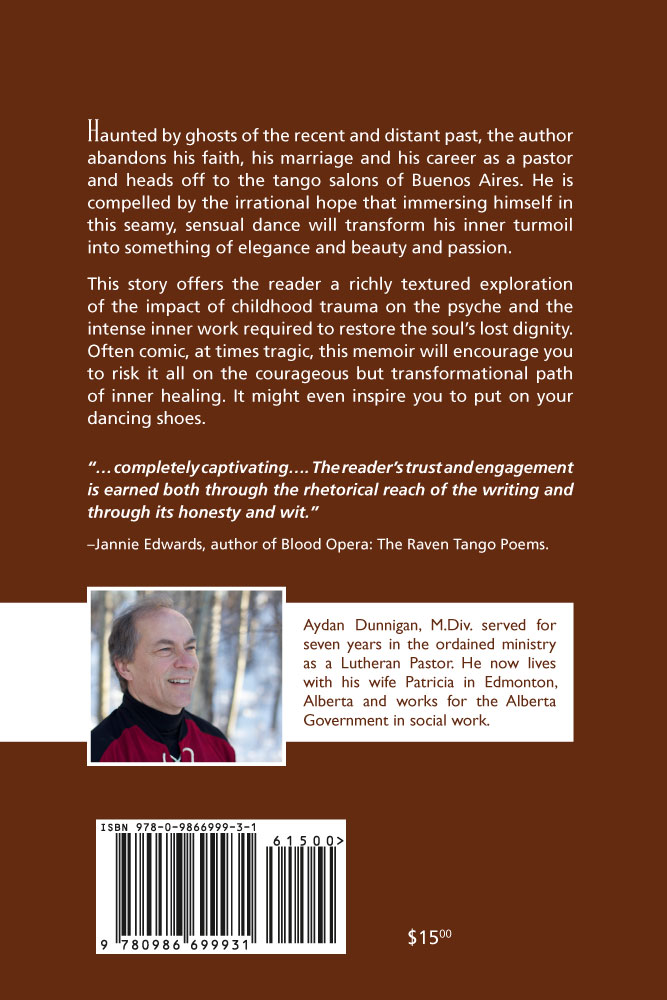 Back Cover of Trauma to Tango by Aydan Dunnigan