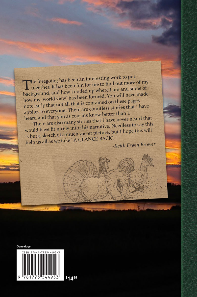 Back Cover of A Glance Back by Keith Brower