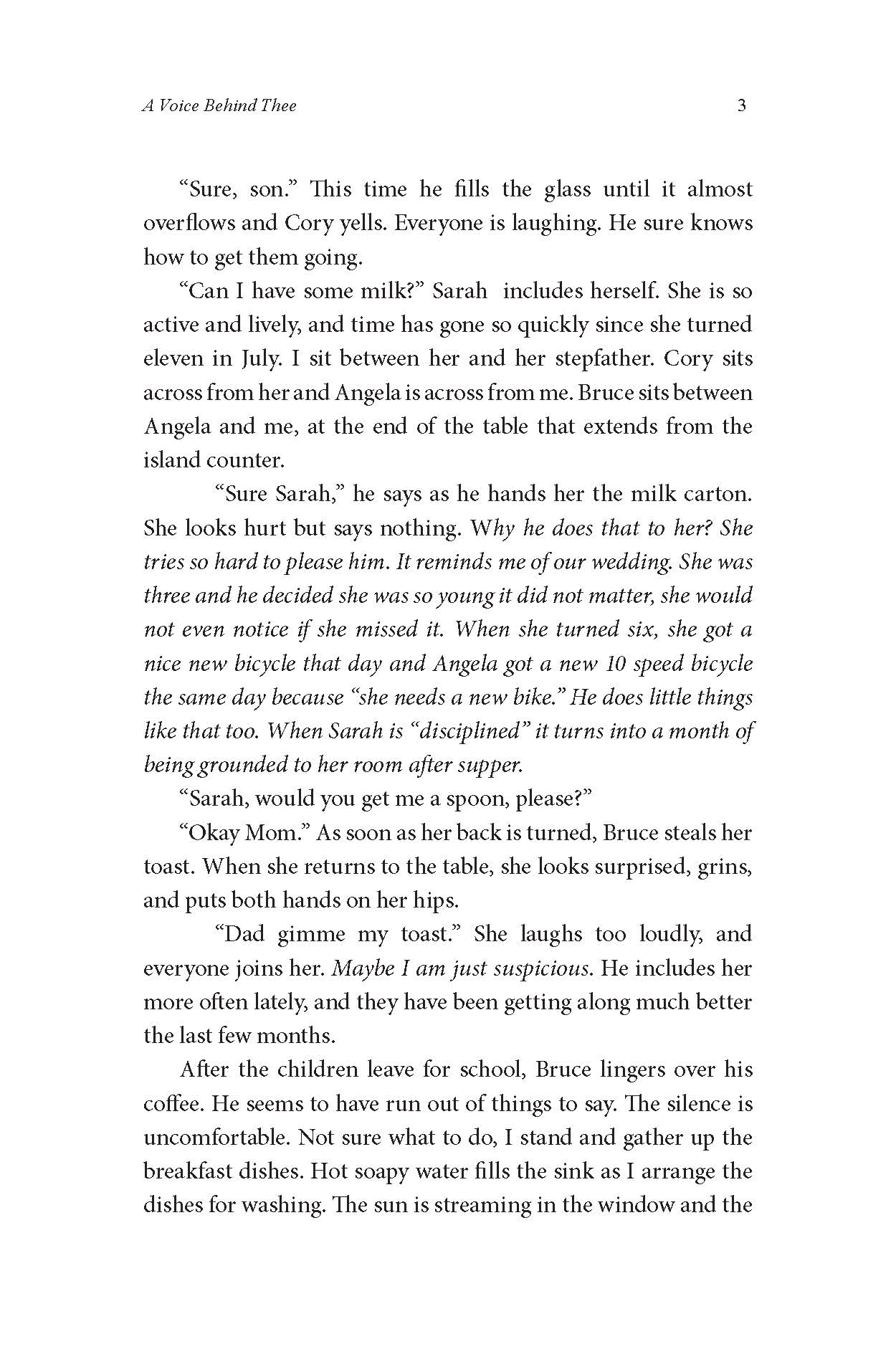 Pages from A Voice Behind Me by Marie Bourdeau