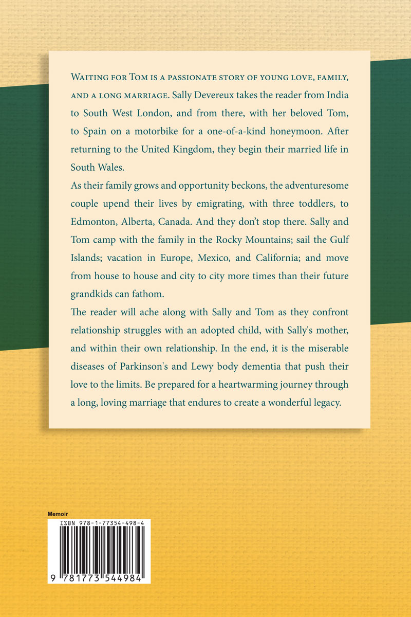 Waiting for Tom by Sally Devereux BACK COVER