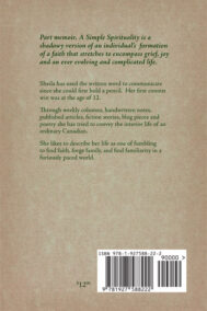 Back Cover of Simple Spirituality by Sheila Webster