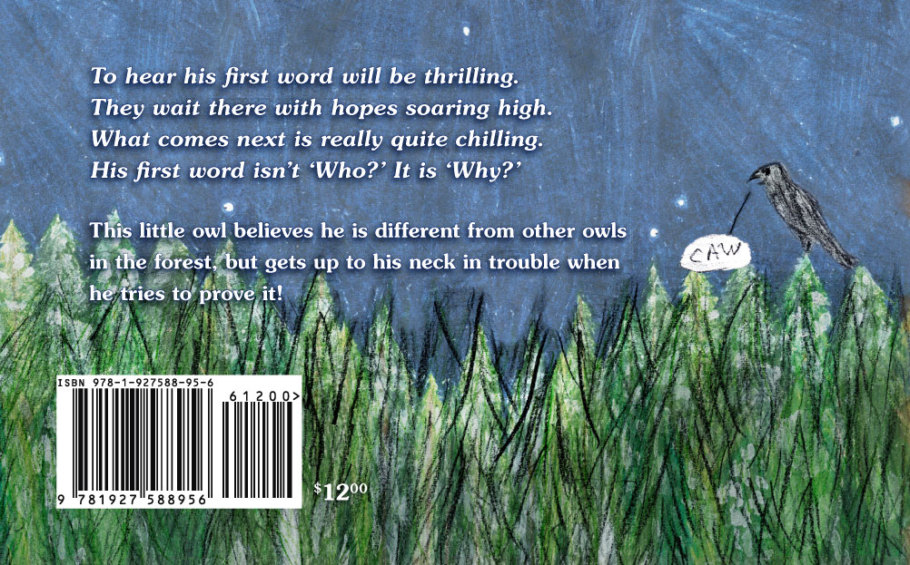 Back Cover of The Little Owl Who Wouldn't by Kathleen Guthrie