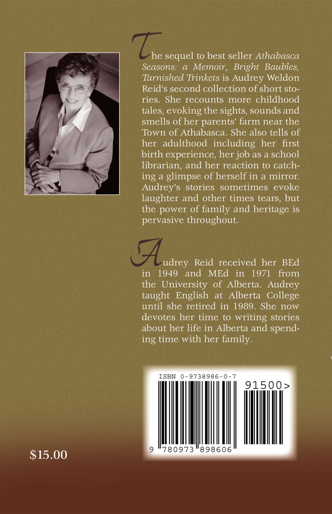 Bright Baubles and Tarnish Trinkets By Audrey Weldon Reid BACK COVER