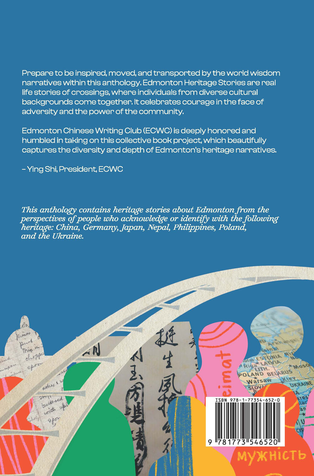 Back Cover of Edmonton Heritage Stories by Edmonton Chinese Writing Club