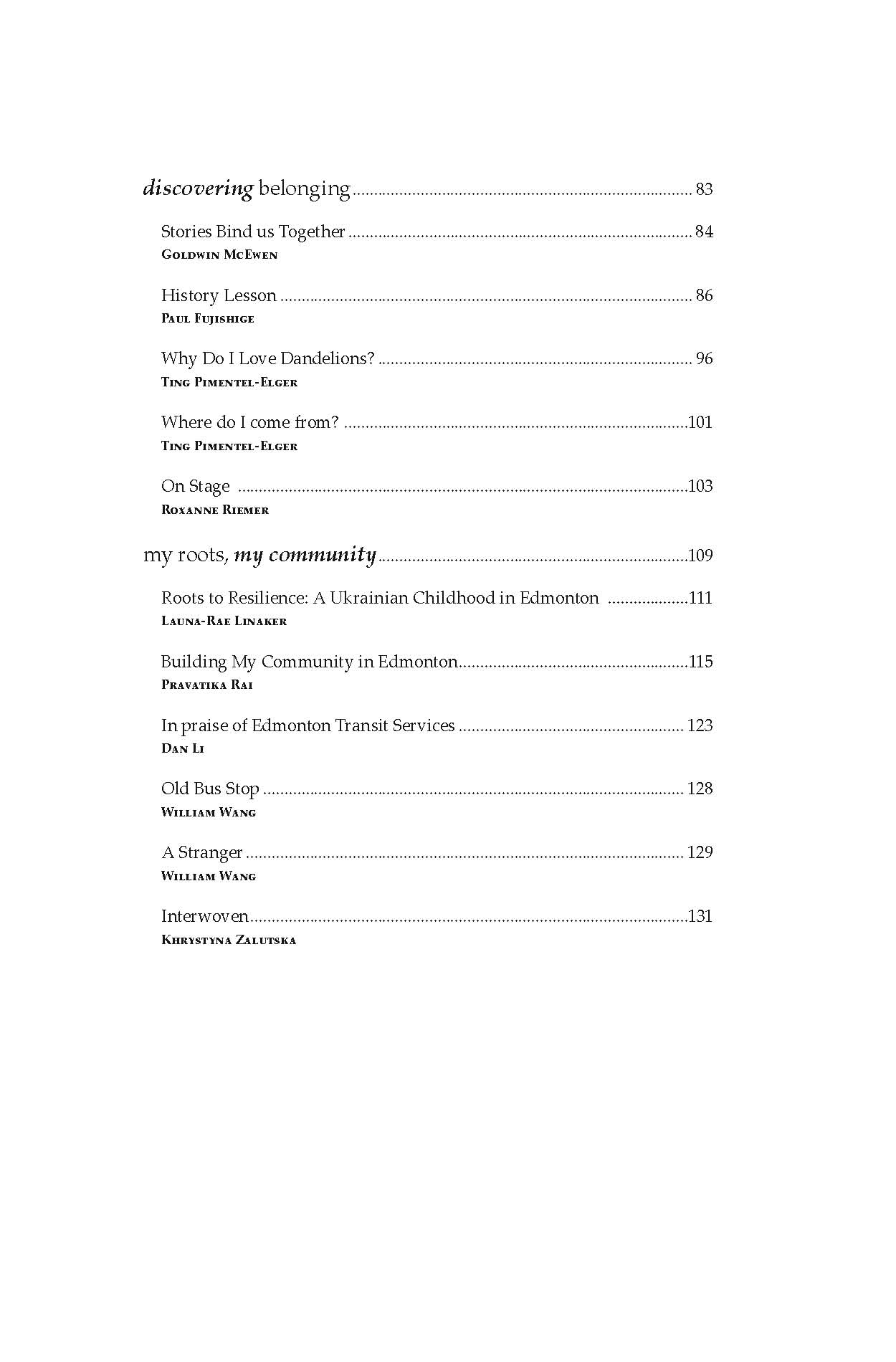 Pages from Edmonton Heritage Stories by Edmonton Chinese Writing Club