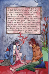 back cover of we don't go through the angelgrass by courtney loberg