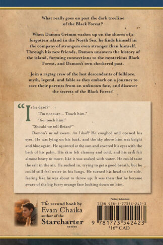 back cover of grimmhaven - secrets of the black forest by evan chaika
