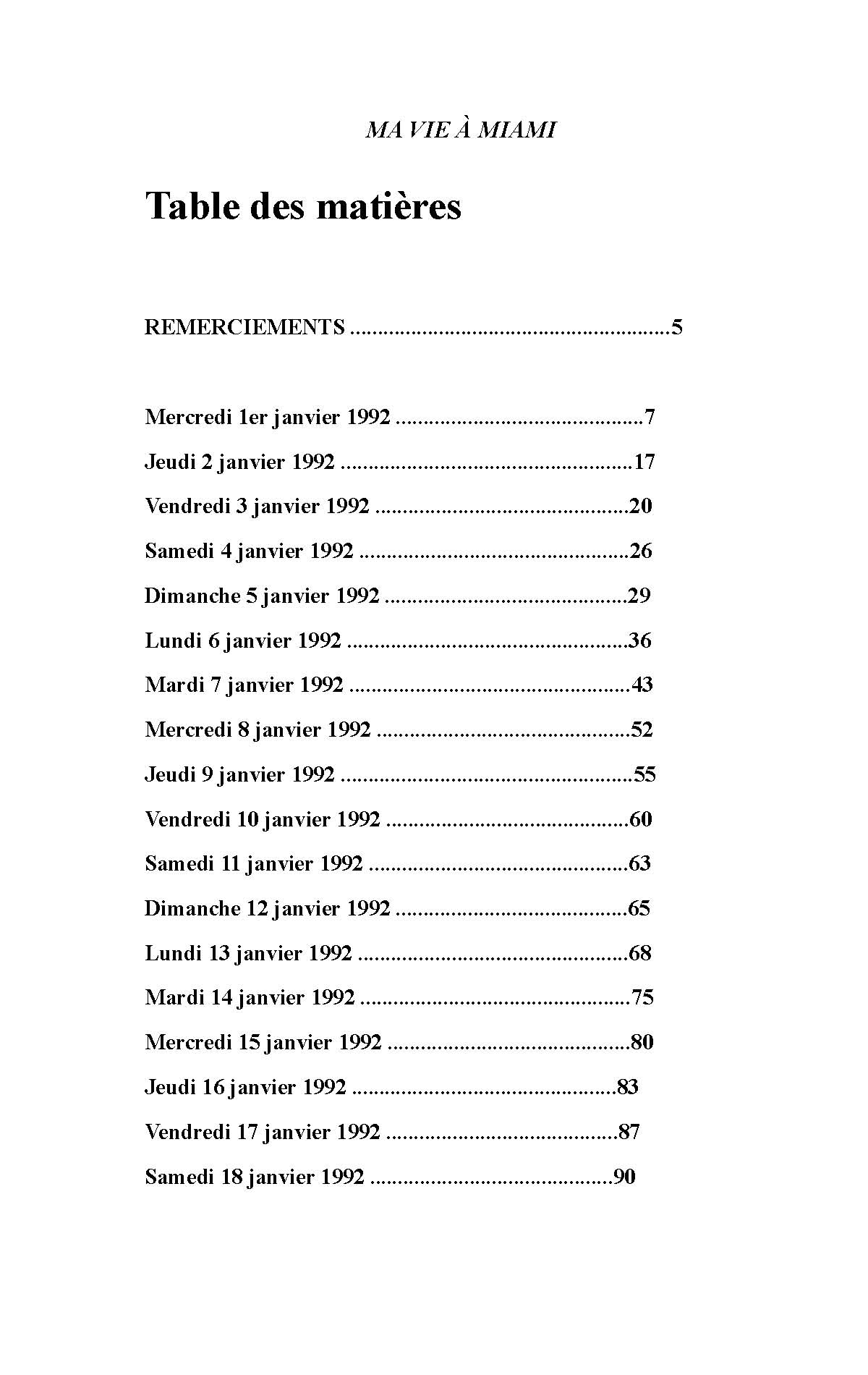 Pages from of Ma Vie a Miami by Kristina Kasengulu