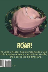 Back cover of "The Little Dinosaur" by Isha Bonilla