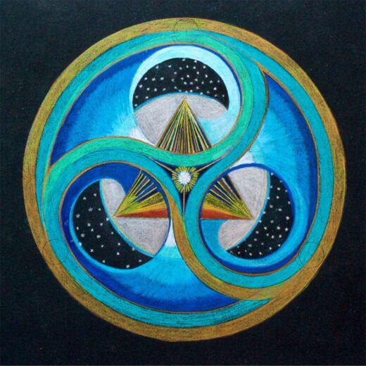 "Cosmic Triangle" Art Card by Heide Muller-Hass