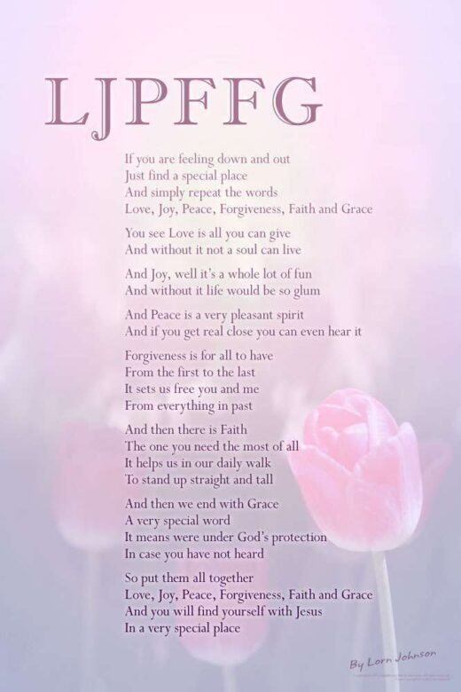 LJPFFG poster by poet Lorn Johnson