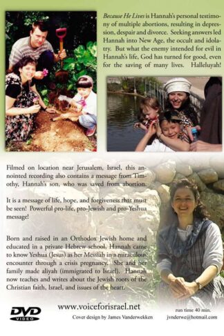 Because He Lives by Hannah Nesher (Voice for Israel) Back Cover