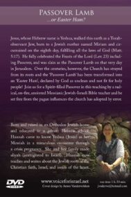 Passover Lamb by Hannah Nesher (Voice for Israel) Back Cover